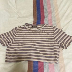 Stripped crop top from Shein